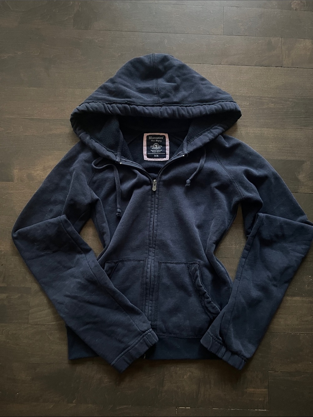 real vintage 2000s navy hoodie